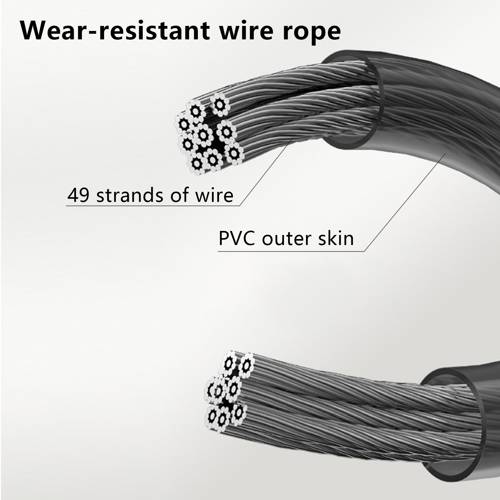 High-strength black PVC-coated - Skipping Rope Pvc recension och pris