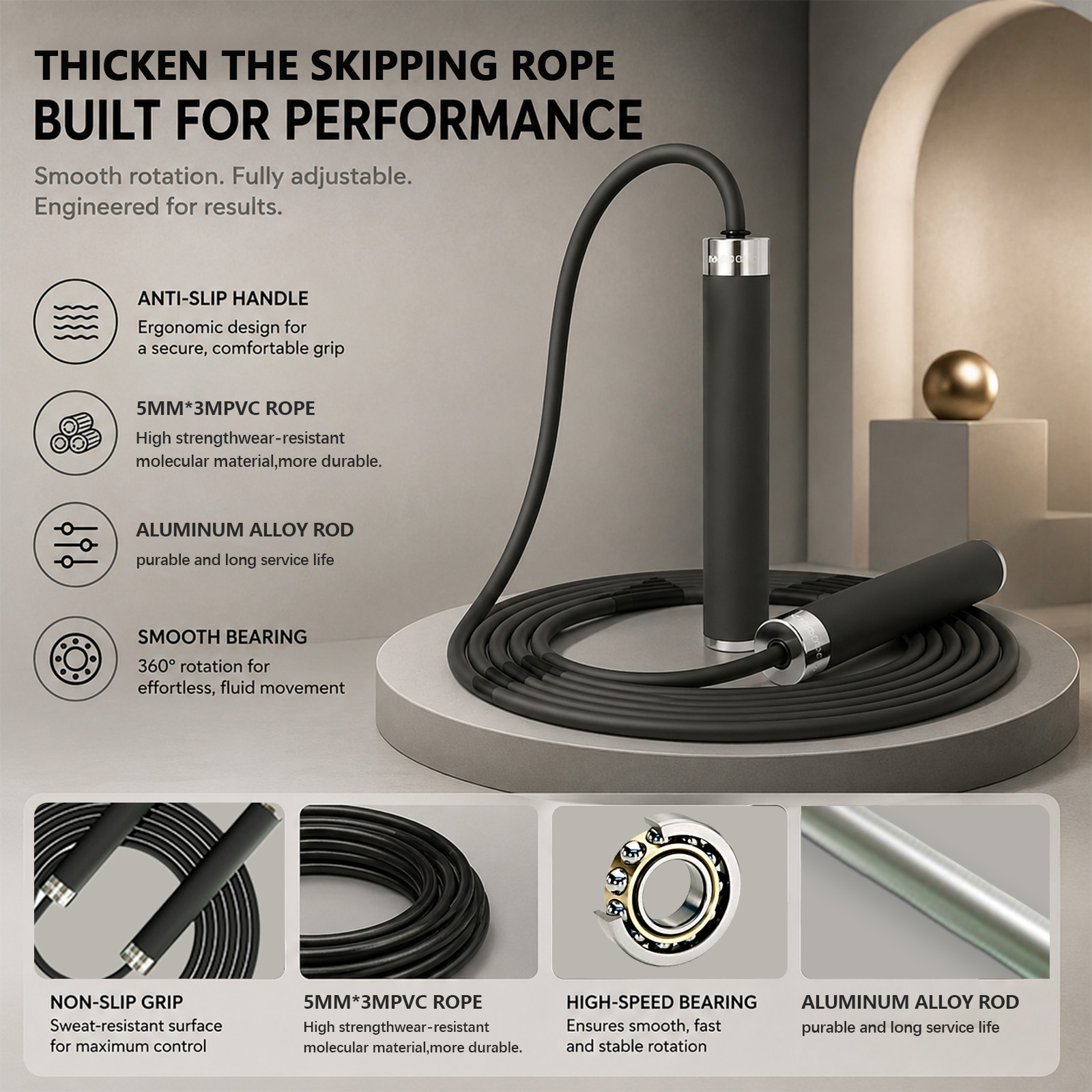 Boxing Jump Rope Sport Exercis - Skipping Rope Pvc recension och pris