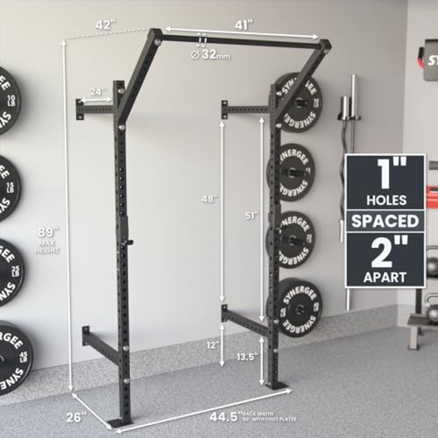Wall Mounted Squat Rack for ho - Pull Up Bar Grip recension och pris