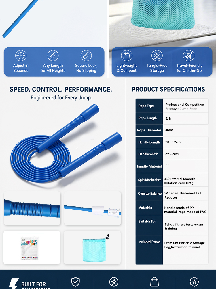 YUEDONG Speed Jump Rope Adjust - Skipping Rope Pvc recension och pris