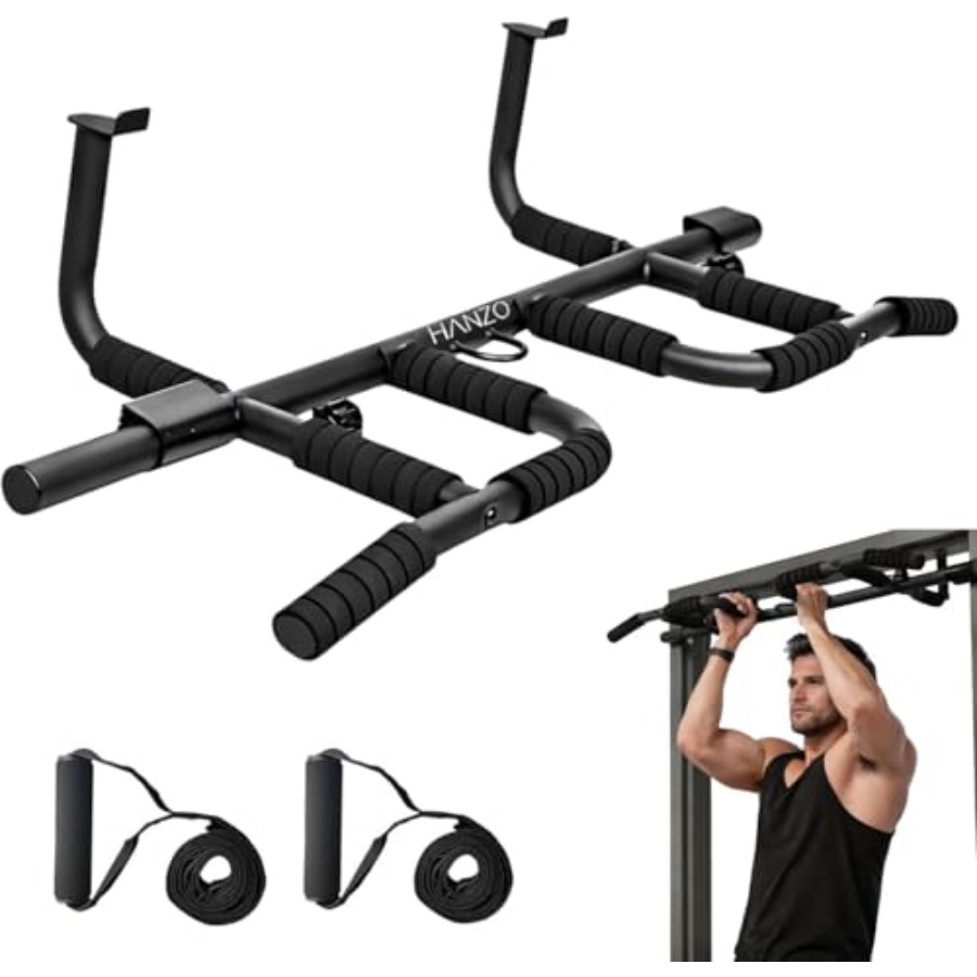 Doorway Pull Up Bar Set with S - Pull Up Bar Grip recension och pris