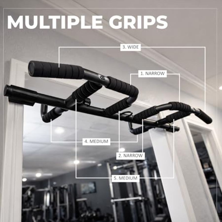 Doorway Pull Up Bar Set with S - Pull Up Bar Grip recension och pris