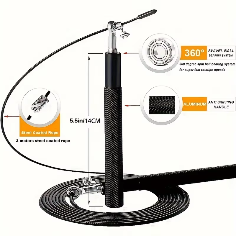 Steel Wire Skipping Rope Fitne - Skipping Rope Pvc recension och pris