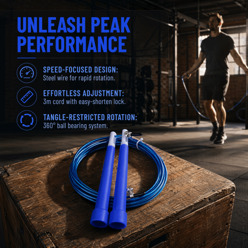 Portable Steel Wire Jump Rope  - Skipping Rope Pvc recension och pris